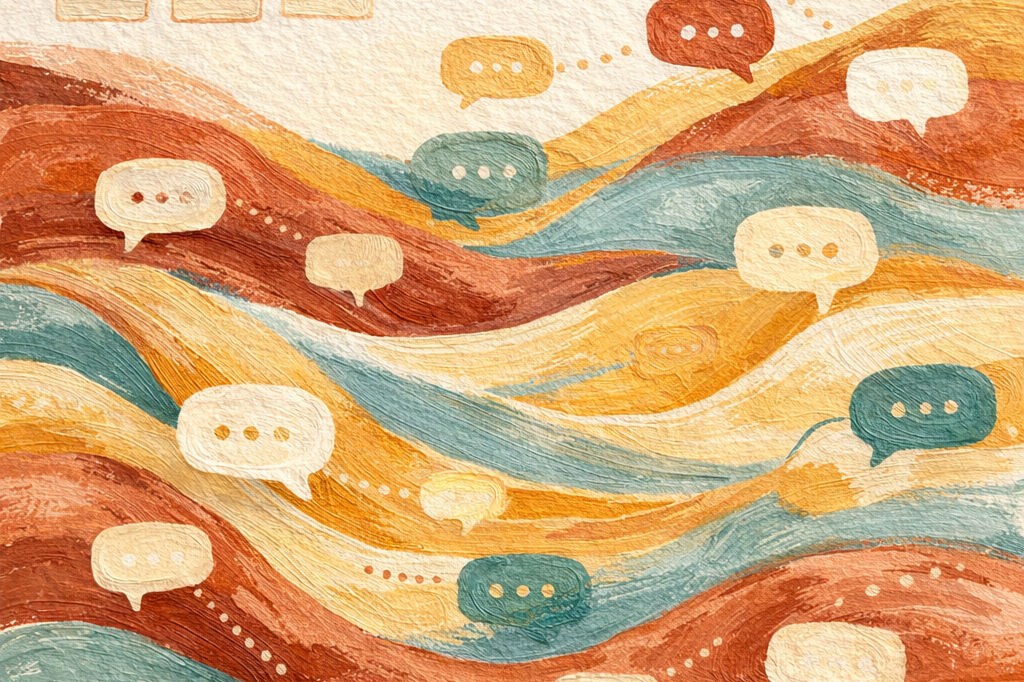 Data visualization transforming from dense charts to clear narrative